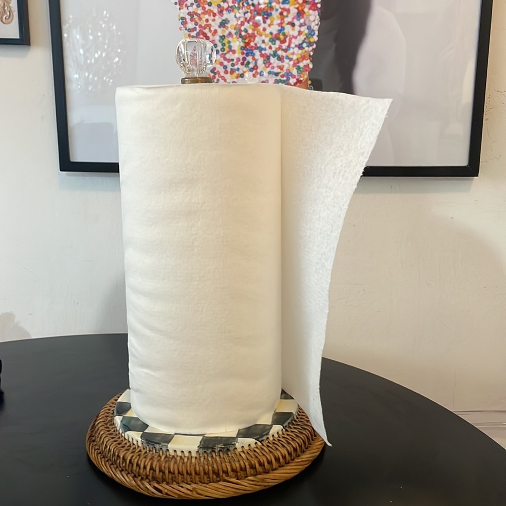 McKenzie-Child’s Courtly Check Paper Towel Holder!